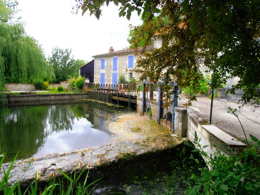 vue des moulins de Chantemerle à Saint-Sever de Saintonge